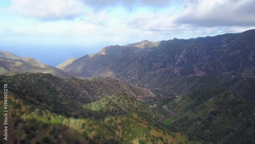 4K aerial drone shot - Desertic Island panorama. Flying over a scenic valley - powerful vision 4K aerial drone shot - Desertic Island panorama. Flying over a scenic valley - powerful vision