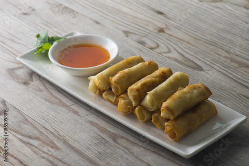 Lumpia Spring Rolls , asian food photo