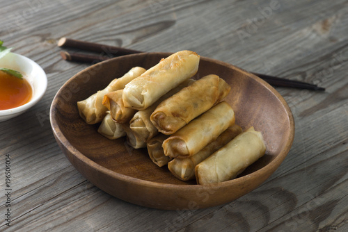 Lumpia Spring Rolls , asian food photo