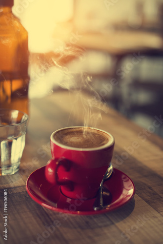 latte with smoke