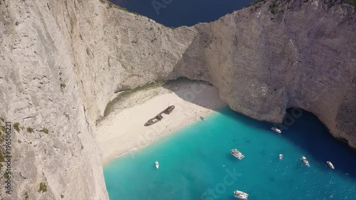 Shipwreck bay, Navagio - Zakynthos, Greece - The world famous, amazing beach photo