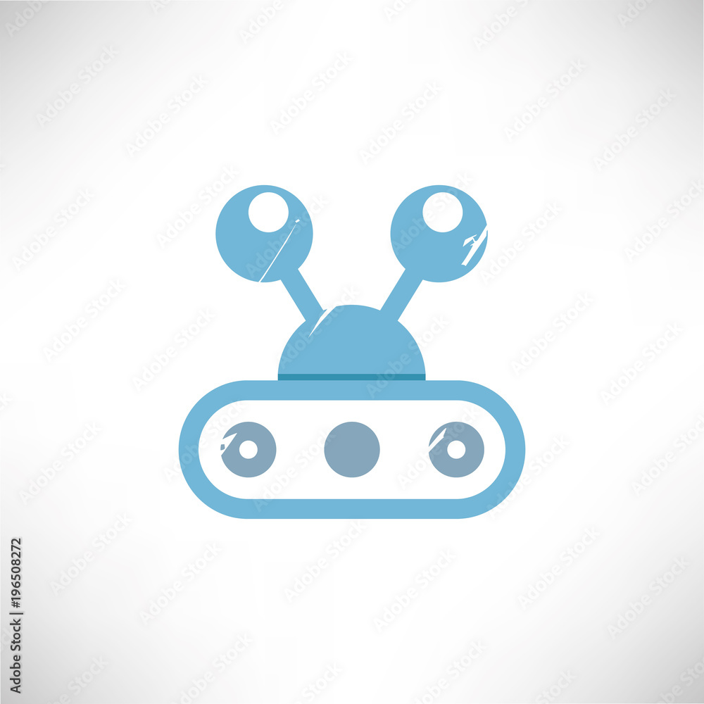 robot character in grunge style