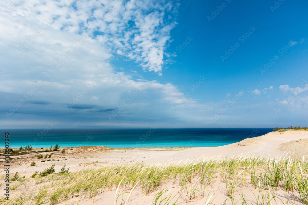 Azure Sky and Waters at Sleeping Bear Dunes National Lakeshore, USA Azure Sky and Waters at Sleeping Bear Dunes National Lakeshore, USA