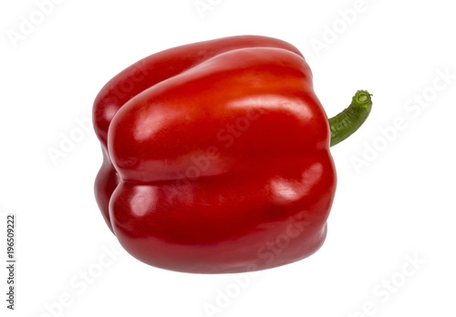 red chili peppers morron on white background