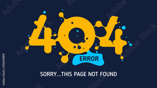 404 flat vector liquid error or page not found design graphic template website with white background 