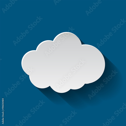 cloud icon isolated on background. Cloud flat illustration vector