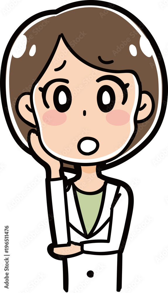 悩む女医のイラスト