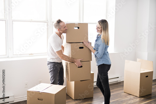 Couple moving in house