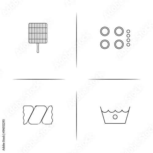 Home Appliances And Equipment simple linear icon set.Simple outline icons