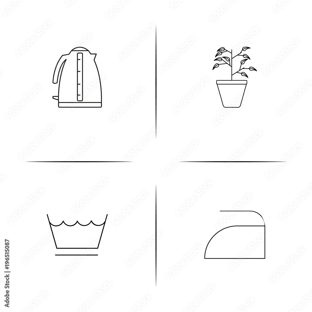 Home Appliances And Equipment simple linear icon set.Simple outline icons Home Appliances And Equipment simple linear icon set.Simple outline icons