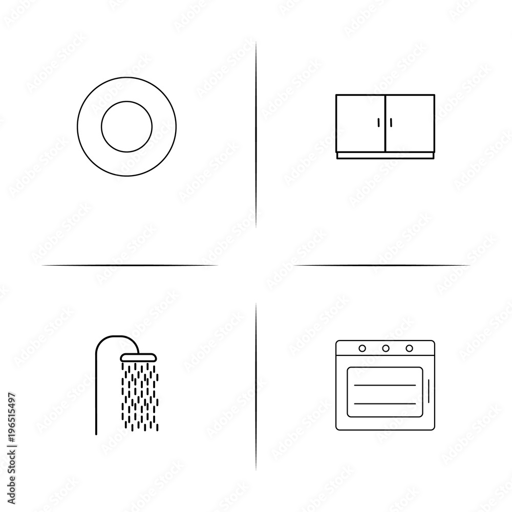 Home Appliances And Equipment simple linear icon set.Simple outline icons Home Appliances And Equipment simple linear icon set.Simple outline icons