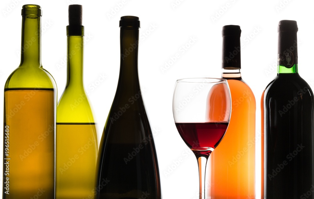 Bottles and Glass of Wine Bottles and Glass of Wine