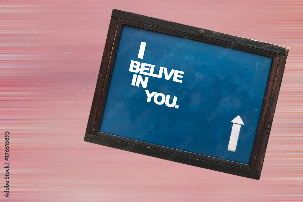 Inspiration text on blue wooden sign. Inspiration text on blue wooden sign.
