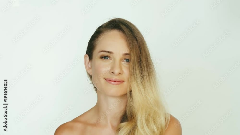 Adult woman showing gesture finger moving side to side for expressing no Adult woman showing gesture finger moving side to side for expressing no