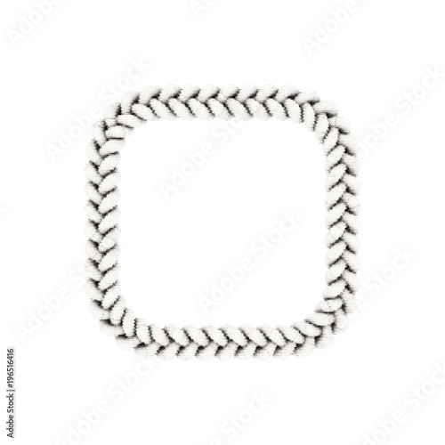 Braided frame in form of sq...