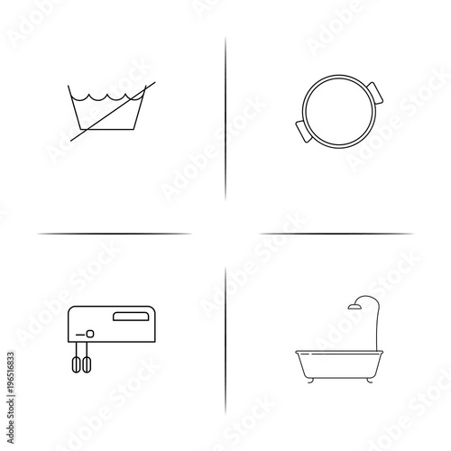 Home Appliances And Equipment simple linear icon set.Simple outline icons