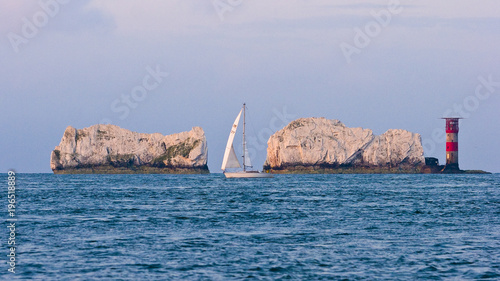 The needles am Ausgang des Solent, Großbritannien photo