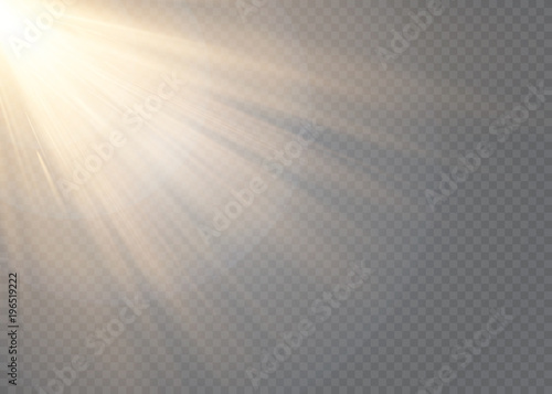 Vector transparent sunlight special lens flare light effect