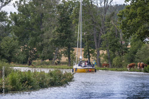 Segelboot im Götakanal, Sch...