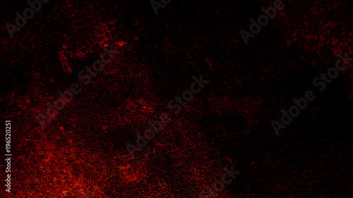 Sparks, particles and dust are sprayed off in the air. Grainy abstract texture isolated on black background. Flat design element