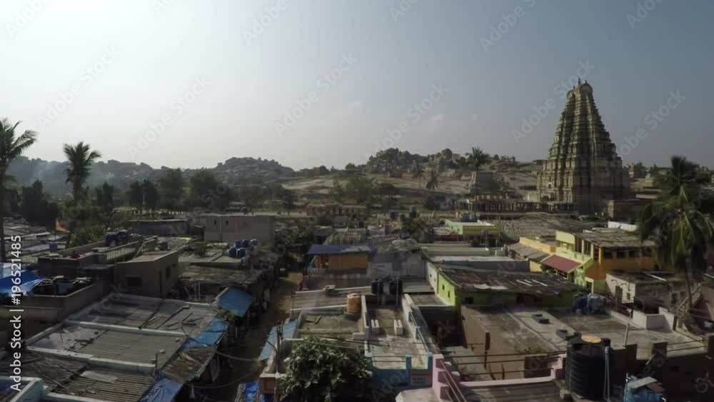Flying over the Indian village of Hampi. Flying over the Indian village of Hampi.