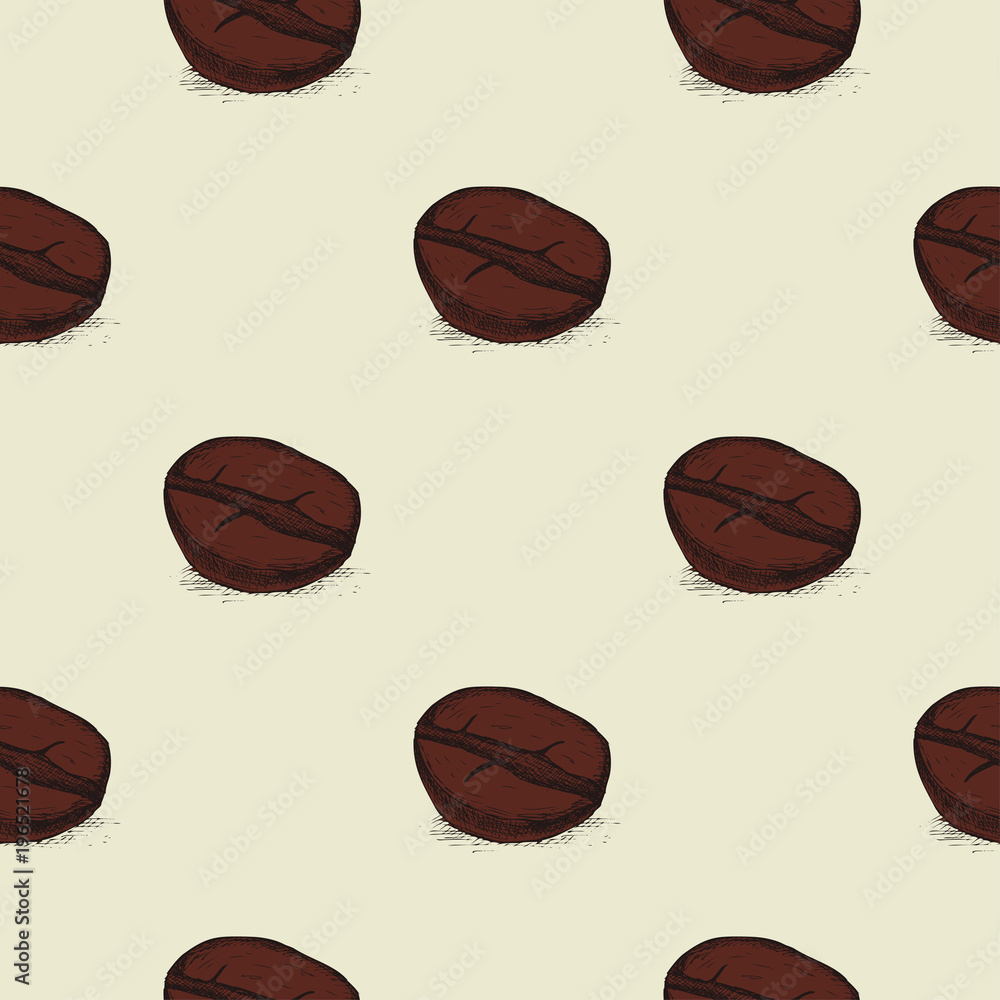 Coffee grains seamless pattern Coffee grains seamless pattern