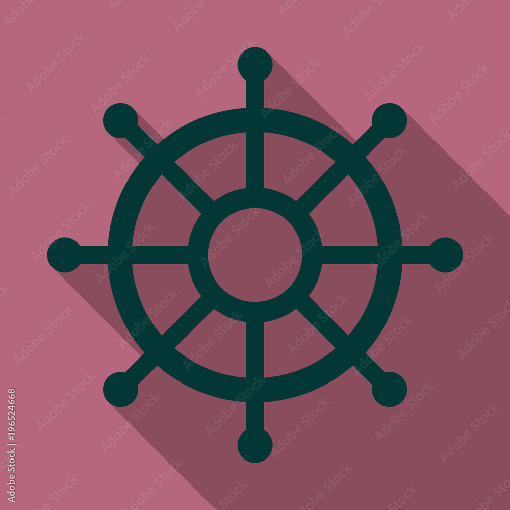 Hand drawn illustration of ship's wheel in line art style with engraved elements. Hand drawn illustration of ship's wheel in line art style with engraved elements.