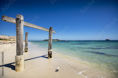 Vászonkép Breathtakingly clear water and white sand on a picturesque summer afternoon in Hamelin Bay, Western Australia