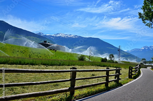 Italian Alps-bike path to Laders photo