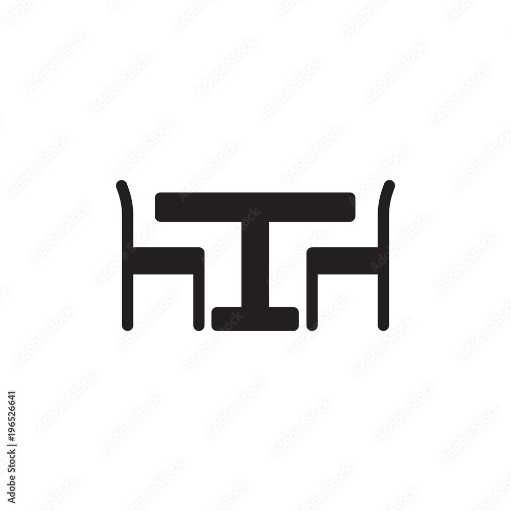 table and chair, dining room filled vector icon. Modern simple isolated sign. Pixel perfect vector illustration for logo, website, mobile app and other designs table and chair, dining room filled vector icon. Modern simple isolated sign. Pixel perfect vector illustration for logo, website, mobile app and other designs
