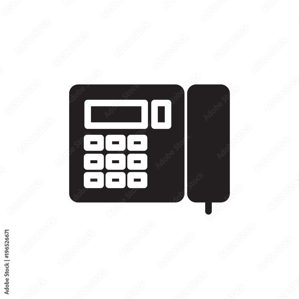 stationery phone, hotel phone filled vector icon. Modern simple isolated sign. Pixel perfect vector illustration for logo, website, mobile app and other designs stationery phone, hotel phone filled vector icon. Modern simple isolated sign. Pixel perfect vector illustration for logo, website, mobile app and other designs