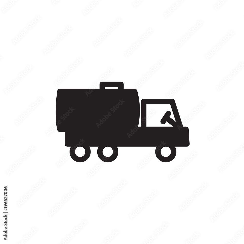 fuel truck, fuel transport filled vector icon. Modern simple isolated sign. Pixel perfect vector  illustration for logo, website, mobile app and other designs