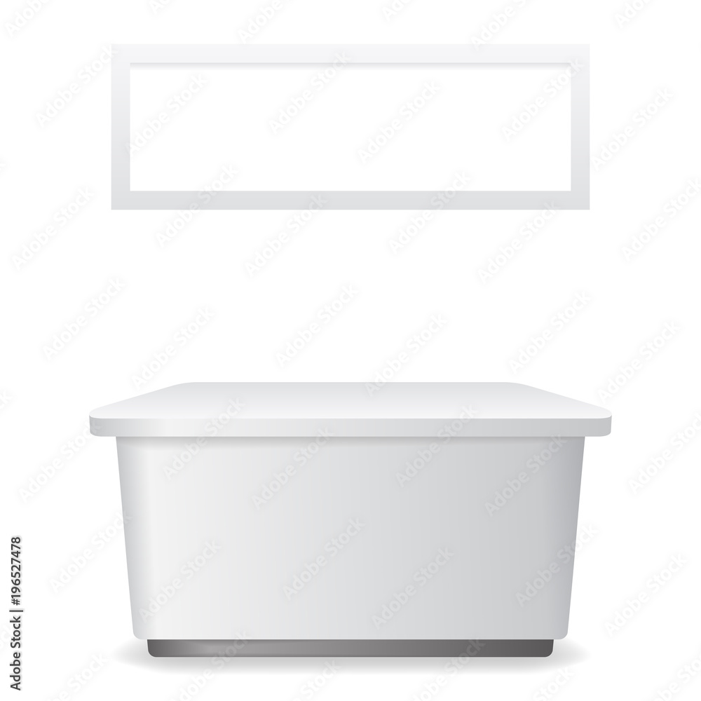 3d office table reception template vector illustration 3d office table reception template vector illustration