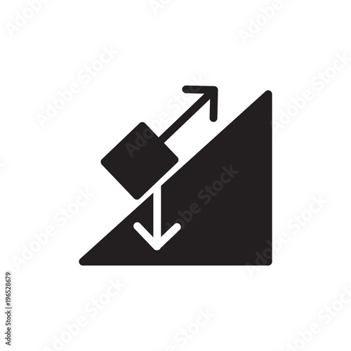 inclined plane filled vector icon. Modern simple isolated sign. Pixel perfect vector  illustration for logo, website, mobile app and other designs