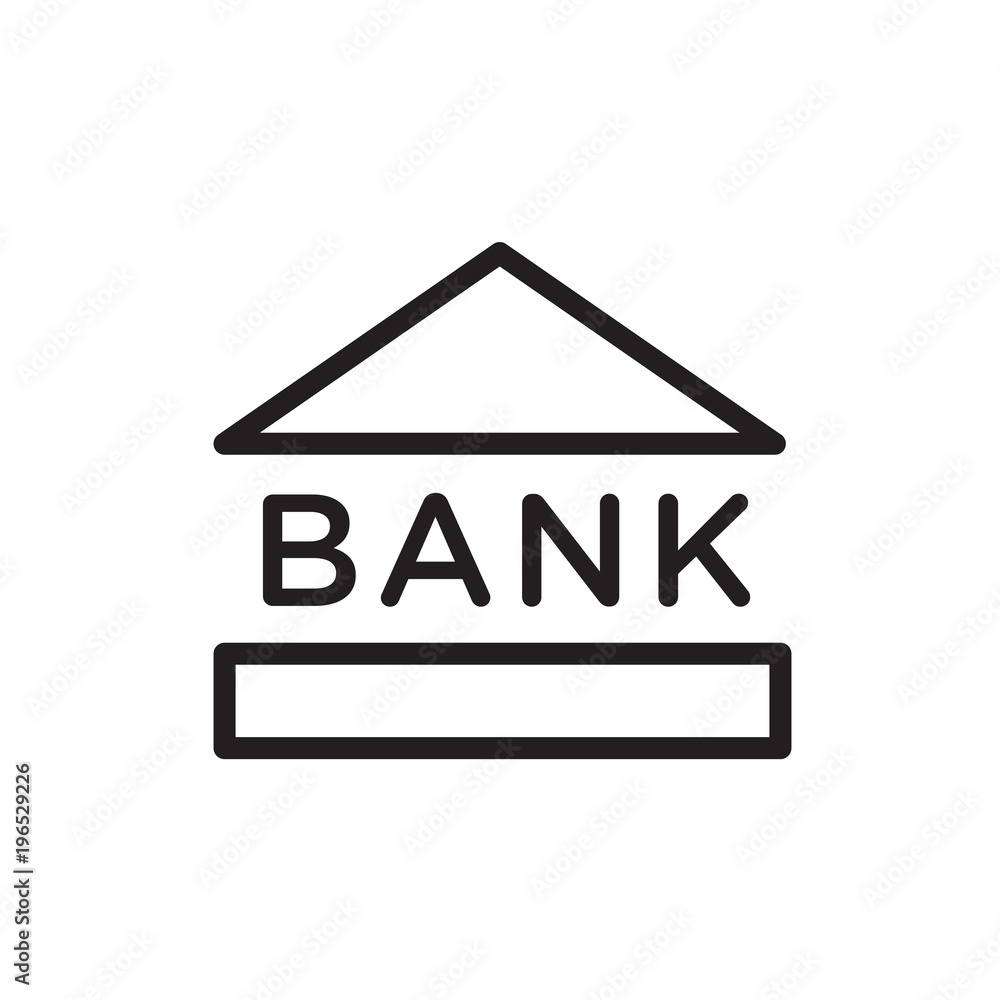 bank outlined vector icon. Modern simple isolated sign. Pixel perfect vector  illustration for logo, website, mobile app and other designs