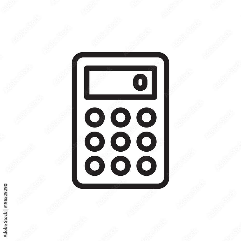 calculator outlined vector icon. Modern simple isolated sign. Pixel perfect vector illustration for logo, website, mobile app and other designs calculator outlined vector icon. Modern simple isolated sign. Pixel perfect vector illustration for logo, website, mobile app and other designs