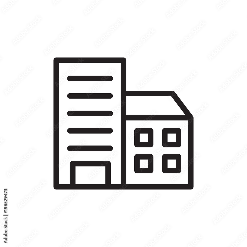 headquarters outlined vector icon. Modern simple isolated sign. Pixel perfect vector illustration for logo, website, mobile app and other designs headquarters outlined vector icon. Modern simple isolated sign. Pixel perfect vector illustration for logo, website, mobile app and other designs