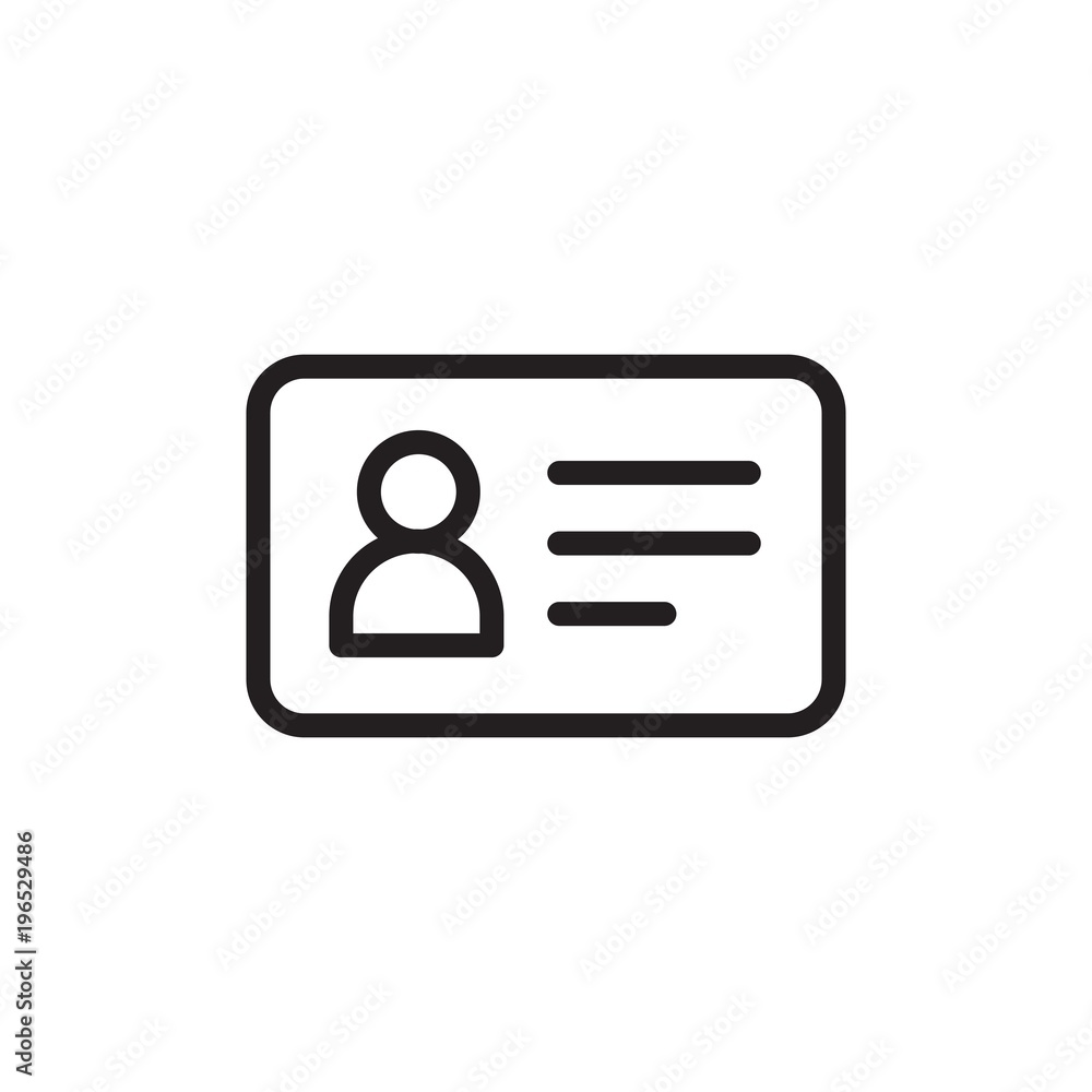 id card, passport outlined vector icon. Modern simple isolated sign. Pixel perfect vector illustration for logo, website, mobile app and other designs id card, passport outlined vector icon. Modern simple isolated sign. Pixel perfect vector illustration for logo, website, mobile app and other designs