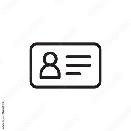 id card, passport outlined vector icon. Modern simple isolated sign. Pixel perfect vector  illustration for logo, website, mobile app and other designs