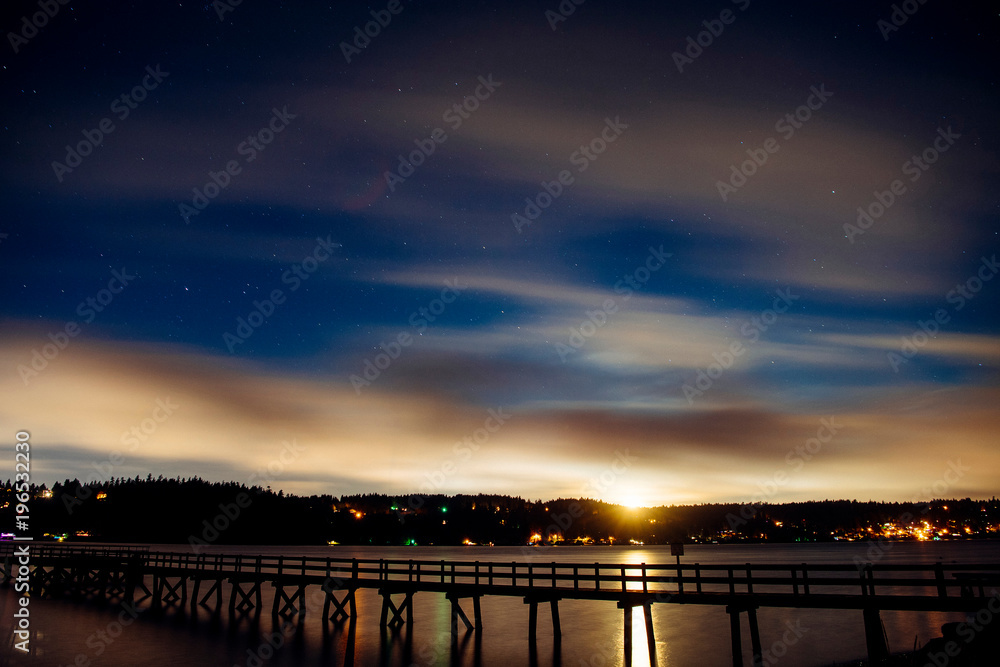 Sunset, Puget Sound, Bainbridge, Washington, USA Sunset, Puget Sound, Bainbridge, Washington, USA