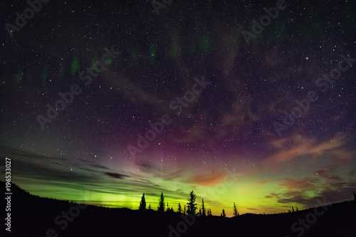 Northern lights, auroral arc, Nickel Plate Provincial Park, Penticon, British Columbia, Canada photo