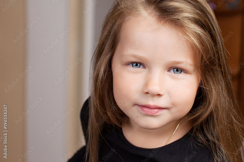 Portrait of the beauyiful smiling little girl Portrait of the beauyiful smiling little girl