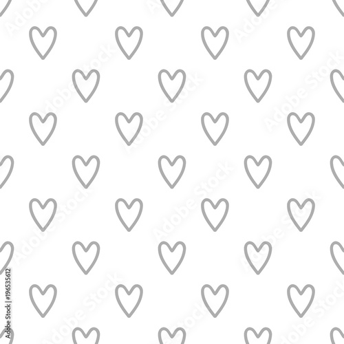 Seamless cute vector pattern with hearts