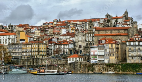 Ribeira view in Oporto, Portugal © Vector