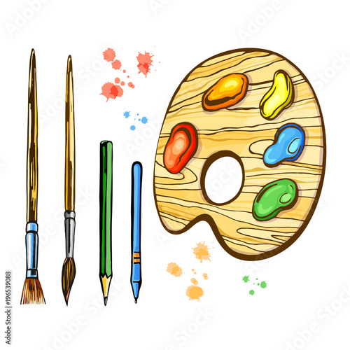 Artistic Brushes and Palett set