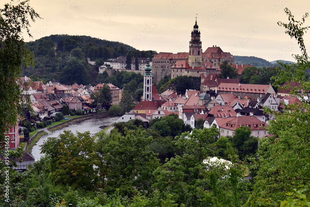 Cesky Krumlov and the Vltava River, Bohemia, Czech Republic