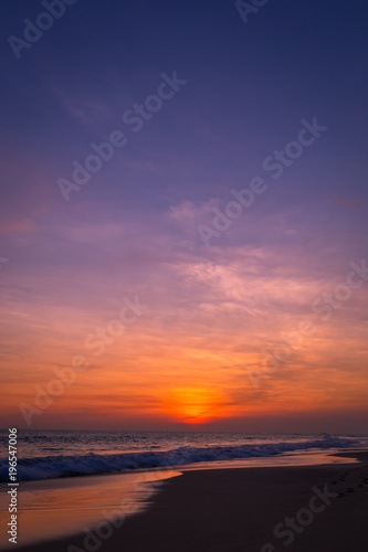 Landscape of sunset on the beach