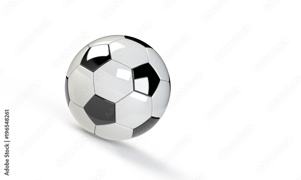 football soccer ball isolated on white the football is pink blue orange white black blue