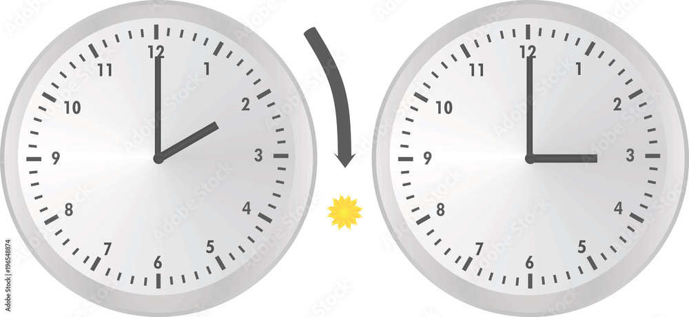 Clock change. vector illustration Clock change. vector illustration