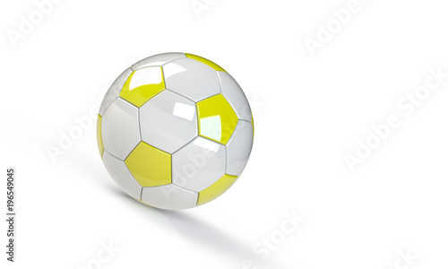 football soccer ball isolated on white the football is pink blue orange white black blue
